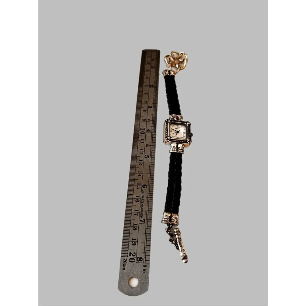 BRIGHTON CHELSEA Watch *VINTAGE* New Battery Leather Braided Band.